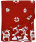 Ragged Rose Christmas Table Cloth - Festive Linen Tablecloth with Nordic Style Prints for Living Room & Kitchen - Cotton Tablecloth That Fits a 6-7 Ft Table - Red Christmas Star Print