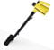 H.Koenig NV700 Pulitore a vapore, Portatile con estensione per pavimenti + Accessori, Multiuso, 3.5 bars, 350ml,1050W, Nero/Giallo