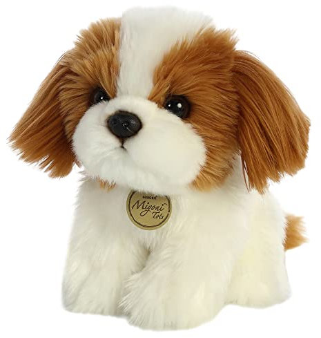 Aurora® Adorable Miyoni® Tots Shih Tzu Welpe Stofftier – lebensechte Details – geschätzte Begleiterschaft – Braun, 27,9 cm