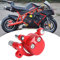 Qiilu 120mm Rotore disco Pinza freno, Freni a disco posteriori per Electric Go Kart Scooter Mini Moto metallo rosso argento