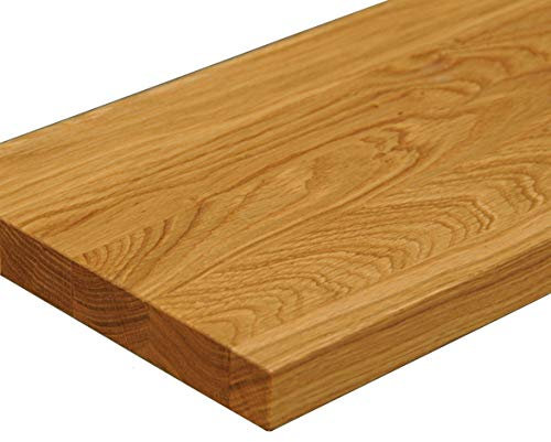 Schweberegal Wandsteckboard Regal Ablage Holz massiv mit verdeckten Trägern - Tiefe:20cm Stärke:25mm - Verschiedene Holzarten - Wandboard Livingboard Regal Wandbord (Eiche, 110cm)