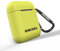 Diesel Custodia compatibile con Airpod, custodia in silicone antiurto, caricabatterie senza fili, moschettone, per AirPods, Neon Lime Verde