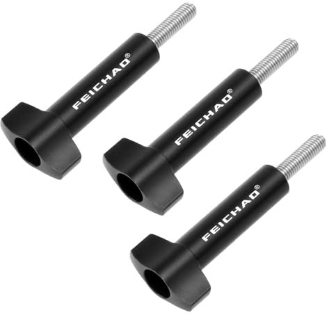 FEICHAO Lot de 3 vis moletées CNC M5 compatibles avec GoPro Hero 9 Hero 8 Hero 7 Max toutes séries/EK7000 4K et autres caméras (64 mm)