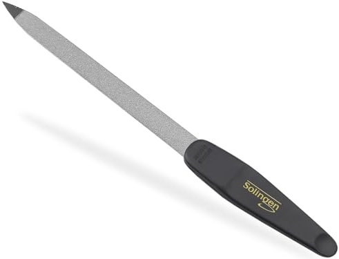 Nagelfeile aus Solingen Maniküre Saphirnagelfeile Made in Germany Fein/Grob Pediküre Feile in verschiedenen Längen Nagelpflege für Hände und Füße (16 cm, Nagelfeile Schwarz)