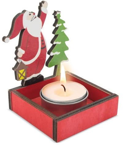 DISOK - 20 Stück Weihnachtskerzen aus Holz, originelle Details und Geschenke für Weihnachten, Weihnachtsdekorationen.