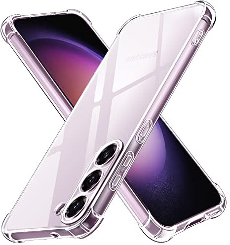 ivoler Klar Silikon Hülle für Samsung Galaxy S23+ / S23 Plus 5G mit Stoßfest Schutzecken, Dünne Weiche Transparent Schutzhülle Flexible TPU Durchsichtige Handyhülle Kratzfest Case Cover