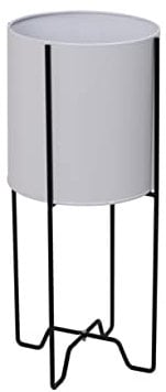 Muddy Hands White Metal Plant Pot Stand Indoor Home Outdoor Garden Decorative Flower Planter Holder Shelf Display (45cm Tall)