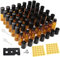 DKBT Essential Oil Roller Bottles 48Pcs 5ml Empty Rollerball Bottle Roll on with Stainless Steel Balls Amber Glass for Oils,Perfumes,Cosmetics,Aromatherapy Massage, Brown