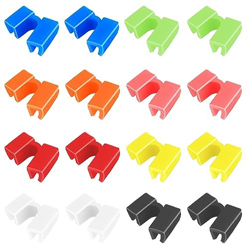 TIESOME 16Pcs wiederverwendbare Essstäbchen Helfer, Training Essstäbchen Scharniere Connector Praxis Essstäbchen für Erwachsene, Kinder, Anfänger, Trainer oder Lernende (16 Stück 8 Farbe)