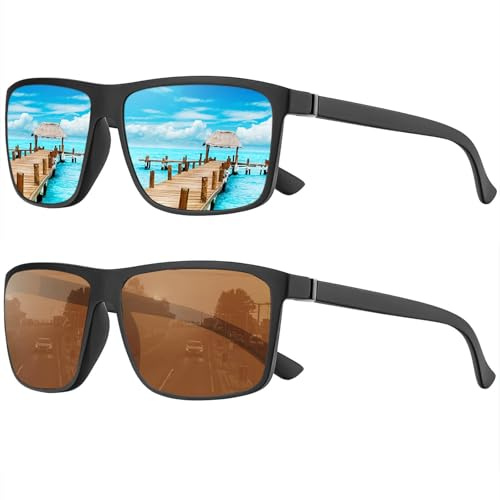 Perfectmiaoxuan 3er-Pack Polarisierte Sonnenbrille Herren Damen, Leichte TR90 Sonnenbrille mit UV400 Schutz, TAC Gläser für Autofahren, Angeln, Urlaub & Freizeit
