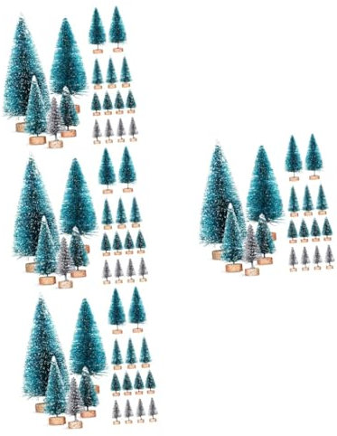 Ciieeo 112 Pezzi Albero Di Natale Piccolo Albero Di Sisal Addobbi Per Alberi Di Natale Alberi Da Tavolo Di Natale Mini Pino Mini Albero Decorazione Della Scena Natalizia Plastica
