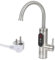 CEIEVER Elektrischer Wasserhahn Mit Durchlauferhitzer - Einstellbare Temperatur 30-55℃, 230V, Edelstahl für Küche