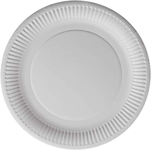 Disposable Paper Plates 15cm / 6 PACK Of 100, Biodegradable Paper Plates, Birthday Party Plates, Christmas Party Plates, DISPOSABLE PLATES FOR HOT & COLD FOOD, Snacks Salads Plates