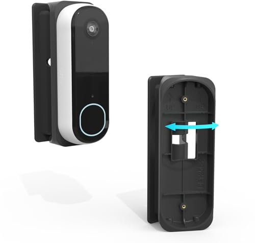 HOLACA Mounting Bracket Compatible with Arl o HD/2K Doorbell Camera, 0-45° Left/Right Angle Adjustment (Doorbell NOT Included), Black