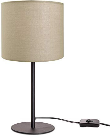 Paco Home Tischlampe Nachttischlampe Tischleuchte Wohnzimmerlampe E14 Schlafzimmerlampe Lampenschirm Stoff Einfarbig Uni Lampe