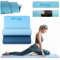 Hop-Sport Yogamatte HS-T006GM Gymnastikmatte für Pilates aus TPE ist rutschfest & faltbar Bodenmatte - 183 x 61 x 0,6 cm (blau/dunkelblau)