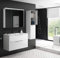 Mueble de Baño Suspendido con Lavabo Cerámico Galsaky | 2 cajones con Cierre Amortiguado y Organizador| Guías Hettich Medidas (70 cm, Blanco Brillo)