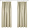 Deconovo Vorhang Blickdicht Verdunkelung Dicke Gardine Thermovorhang Kinderzimmer, 138x132cm(HöhexBreite), Beige, 2er Set
