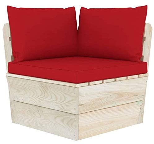 CHAHO Garten Lounge Set Loungemöbel Terrasse Ecksofa Terassenmöbel Sitzgruppe Gartenmöbel Set Sofagarnitur, Garten-Paletten-Ecksofa mit Kissen Imprägniertes Fichtenholz