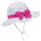 Durio Sonnenhut Baby Mädchen Jungen Kinder Sonnenschutz UPF 50 Sommer Kinderhut Fischerhut mit Breite Krempe Weiße Blumen 12-24 Monate
