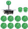 Set di joystick controller di gioco, ABS Zero Delay Arcade controller di gioco joystick kit fai da te Raspberry Pi parti (verde)