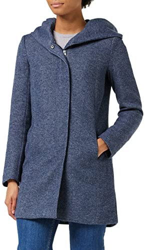 ONLY Sedona Light Coat OTW Noos Impermeabile Donna, Blu (Maritime Blue), Small