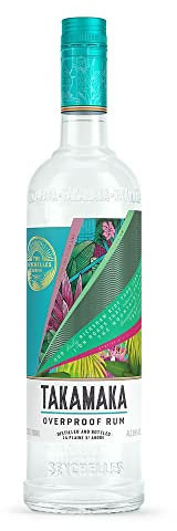 TAKAMAKA - Overproof rhum - Rhum de mélasse - 69% Alcool - Origine : Seychelles - Bouteille 70cl