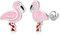 Mädchen Ohrringe 925 Sterling Silber Post Hypoallergene Schraubverschluss mit Sicherheit ohrstecker versch Ohrringe für Kinder Mädchen Damen Schmuck (Flamingo)