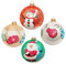 Krebs Glas Lauscha - Weihnachtsdekoration/Christbaumschmuck aus Glas - Weihnachtsbaumkugeln - Motiv: American Diner - 4 Stück - Größe: ca. 8 cm