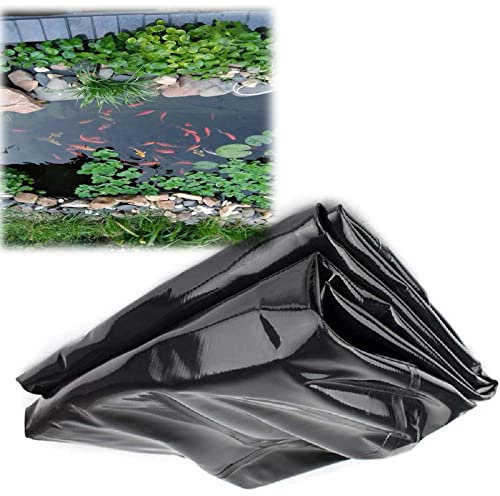 Olivy Película Lona Estanque PVC Resistente Al Desgarro 2x2m 4x5m 5x5m 10x10m 10x12m Revestimiento De Estanque Flexible Membrana Impermeable Plegable para Cascada, Agua, Jardín, Paisajismo