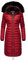 Navahoo Damen Wintermantel Warmer Steppmantel lang mit Kapuze Umay Blood Red Gr. XL
