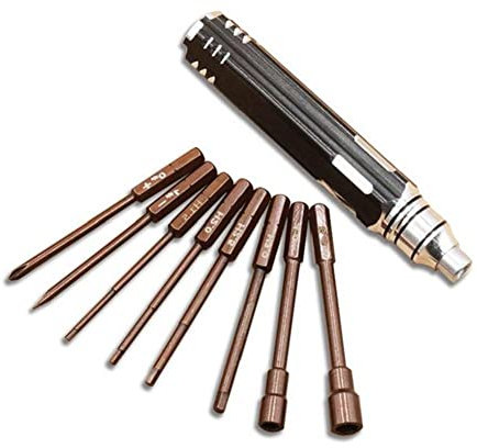 TECKEEN H1.5 H2.0 H2.5 H3.0 Jeu de tournevis 8 en 1 Philips Clé Allen Kit de réparation pour drone RC