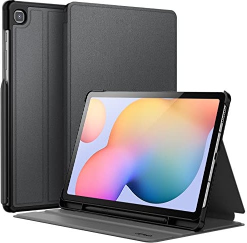 JETech Hülle für Samsung Galaxy Tab S6 Lite 10,4 Zoll 2024/2022/2020 mit S Pen Halter, Schlank Folio Ständer Tablet Schutzhülle, Multi-Winkel Ansehen (Schwarz)