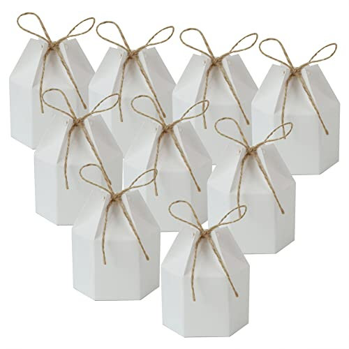 Klein Geschenkschachtel,50 Stück Süßigkeiten Geschenkboxen Pralinenschachtel Leer Karton Kraftpapier Geschenkbox Gastgeschenk Box Geschenkverpackung Box für Hochzeit Konfirmation Geburtstag Taufe