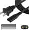 Power Cord 30FT(1 Pack), 2 Prong TV Power Cord, Power Supply Cable Replacement for Xbox One S, Xbox One X, Xbox Series X, PS3, PS4, PS5, Compatible for Printer, Monitor, Sound Bar, Game Console
