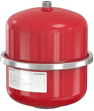 Ausdehnungsgefäß Contra-Flex für Zentralheizung - für den 3/4-Zoll -Verlängerungsanschluss Druck 3 Bar - Max. Mediumstemperatur 70 Grad -Fassungsvermögen 12 Liter - Rot (12L)