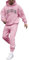 Tomwell Tuta Sportivo Uomo Completo Unisex 2 Pezzi Jogging Fitness Sportiva Set Stampato Autunno Inverno Felpa con Cappuccio con Pantaloni Training Homewear per Uomo B Rosa XXL