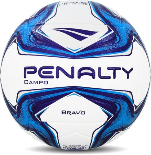 Penalty Bola Campo Bravo Xxiv, Palla Unisex Adulto, Bianco/Blu/Viola, Ùnico