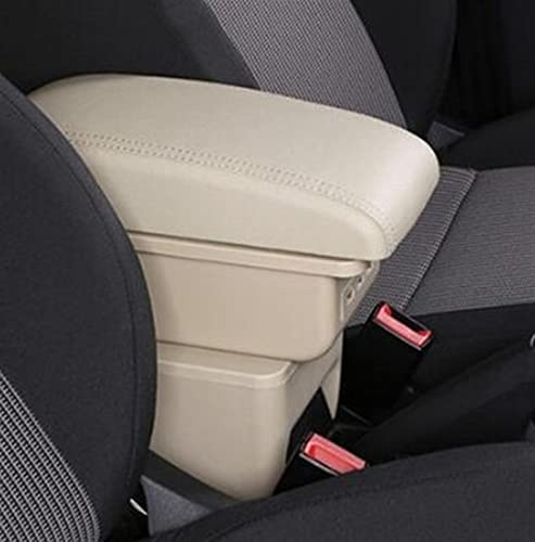 Voiture Accoudoirs Boîte D'accoudoir De Voiture Pour Fiat 500 Boîte De Rangement De Contenu Central Avec Porte-gobelet Cendrier Voiture Rénovation Accessoires Intérieurs USB ( Color : B style Beige )