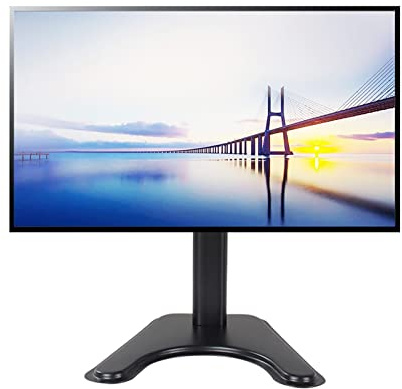 Support TV Support de Meuble TV, Support TV de Table Universel avec Base en métal élargie, Base TV de Table pour écran LED de 14 à 35 Pouces, VESA Maximum 200 x 200 mm
