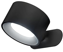 easy! BY FHL! | Kabellose Magnetische LED Wandlampe Mit Akku | Helligkeit per Sensordimmer in 3 Stufen dimmbar | Farbtemperatureinstellung | Abnehmbar | Magnetics (Schwarz matt)