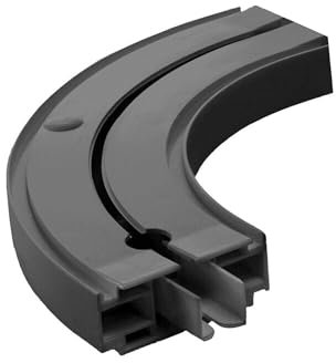 SN Deco - Rundbogen für Vorhangschiene SH, Paar (Schwarz, 1-Lauf)