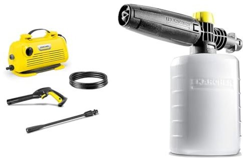 Bundle of Kärcher K 2 Horizontal Pressure Washer + Kärcher FJ6 Foam Nozzle - Pressure Washer Accessory,Multi,0.6L