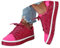 ticticlily Damen Pailletten Sneaker Frauen Glitzer Sneaker Slip On Sportschuhe Laufschuhe Canvas Walkingschuhe Freizeitschuhe K Rose Rot 40 EU
