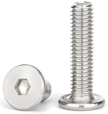 JXPXJMY 304 Viti a Testa Tonda in Acciaio Inox per Riparazioni Meccaniche Mobili Collegamenti e Dispositivi di Fissaggio (20, M6*30)