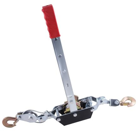 AOMIKITSTU Handhebelseilzug, 2T Handbetriebener Greifzug, Handseilwinde Seilzug, Handwinde Seil Kettenwinde Flaschenzug für Fahrzeug-Rettung