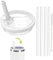 Ersatzdeckel für 40oz Becher, 1 Packung Auslaufsichere Tumbler Ersatz für Stanley Quencher 1.2L, wiederverwendbare Becherabdeckungs-Sets mit 4 Strohhalmen und 1 Reinigungsbürste (white, 40oz)