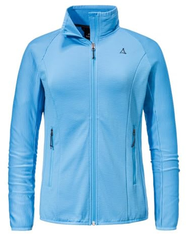 Schöffel Damen Fleece Jk Style Cascata WMS, Fleecejacke dünn & leicht mit Stehkragen, wärmende Outdoorjacke aus 2-Wege-Stretch mit 2 Außentaschen