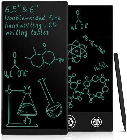 Tablet LCD da scrittura per adulti: mini blocco note digitale riutilizzabile da 6,5 pollici, utilizzabile a casa, scuola, ufficio (6,5 e 6)