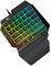 HOMSFOU 1pièce Clavier Mécanique Main avec Rétroéclairage Clavier De Jeu Ergonomique pour Utilisation à Domicile Touché Confortable Et Pratique Noir
